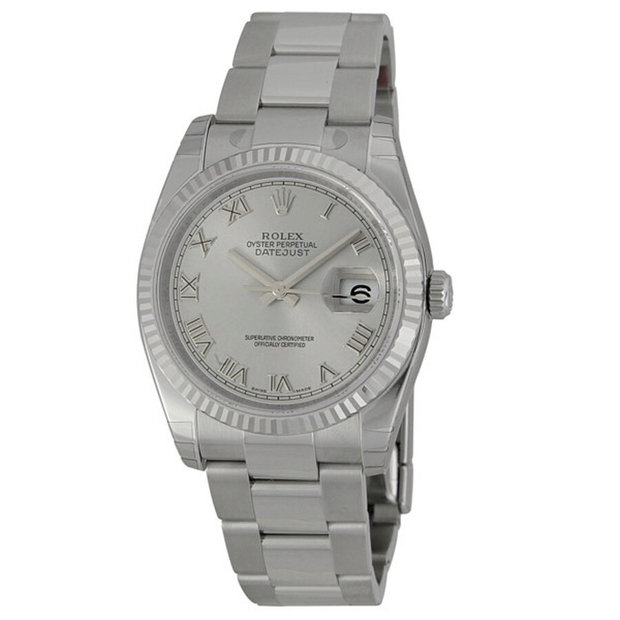 Oyster Perpetual 36 mm Silver Dial Stainless Steel Bracelet Automatic Men's Watch
