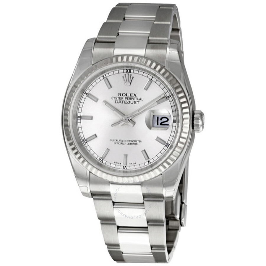 Oyster Perpetual 36 mm Silver Dial Stainless Steel Bracelet Automatic Men's Watch 116234SSO
