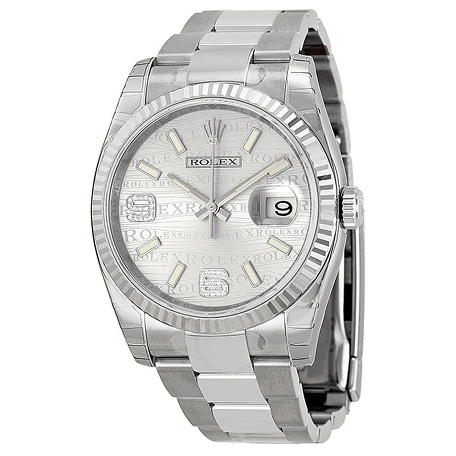 Oyster Perpetual 36 mm Silver Wave Dial Stainless Steel Bracelet Automatic Unisex Watch