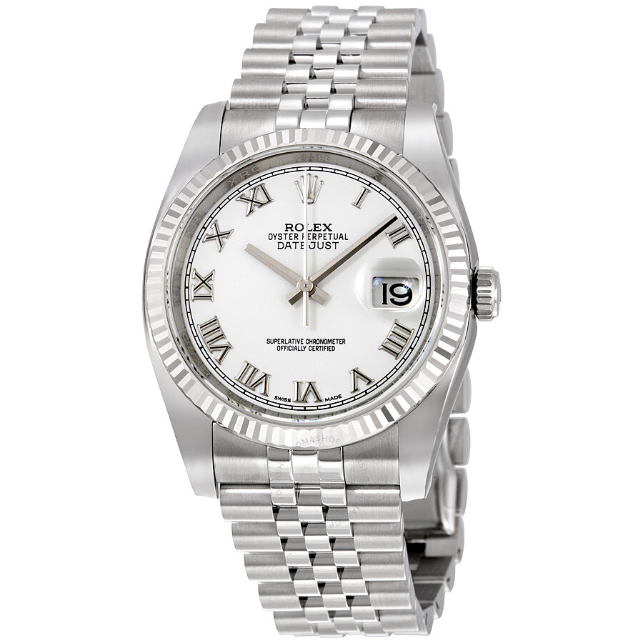 Oyster Perpetual 36 mm White Dial Stainless Steel Jubilee Bracelet Automatic Men's Watch