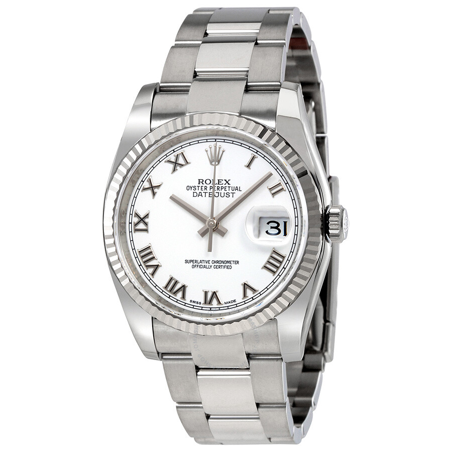 Oyster Perpetual 36 mm White Dial Stainless Steel Bracelet Automatic Men's Watch