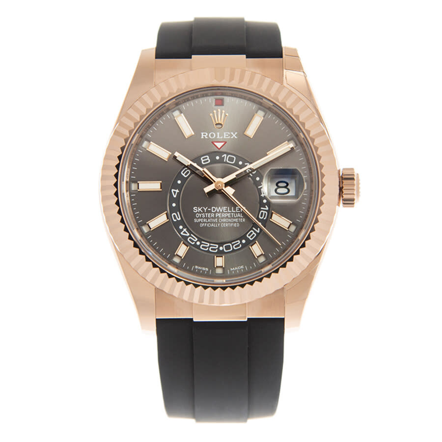 Rolex Sky Dweller Automatic Chronometer 18kt Rose Gold Dark Rhodium Dial Men s Watch 326235DRSR