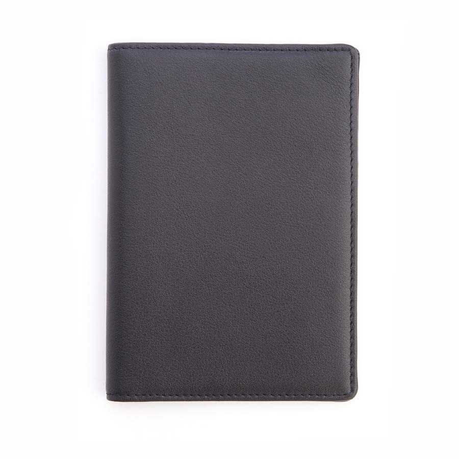 Royce Leather Royce Black RFID Blocking Leather Passport Wallet RFID