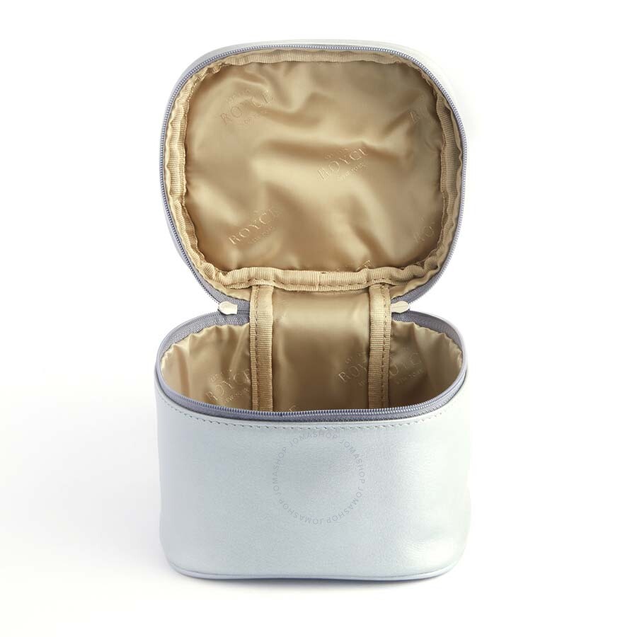 Royce Leather Royce Silver Chic Cosmetic Carrying Case in Genuine