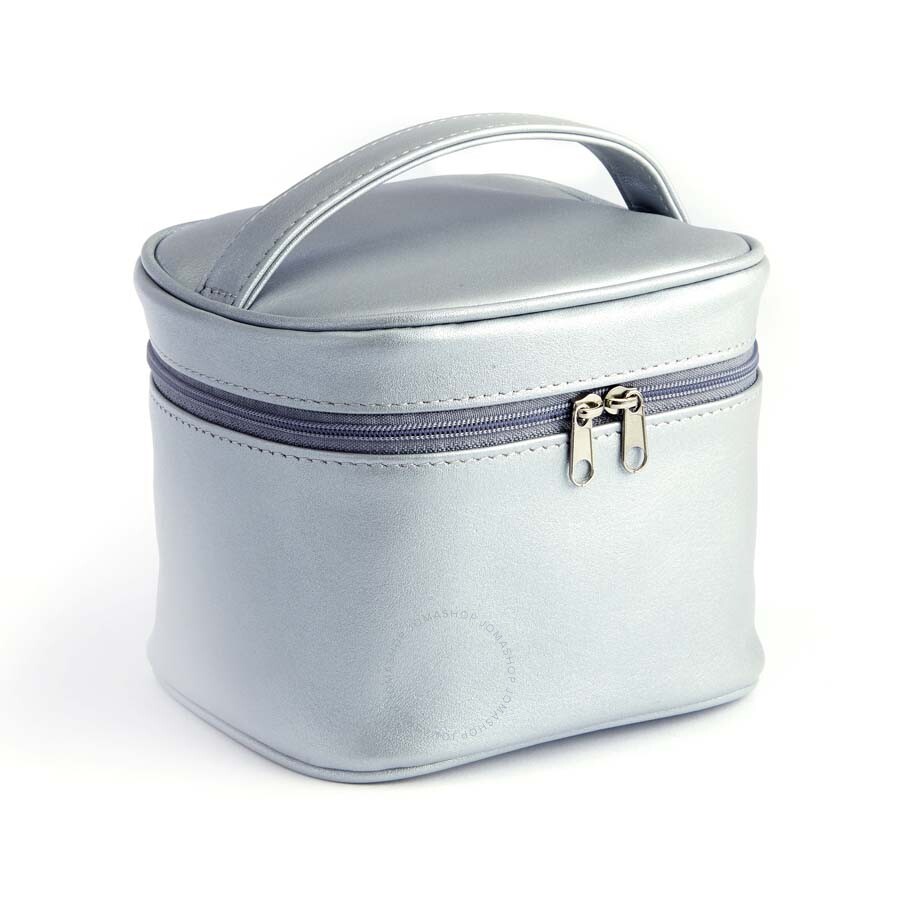 Royce Leather Royce Silver Chic Cosmetic Carrying Case in Genuine