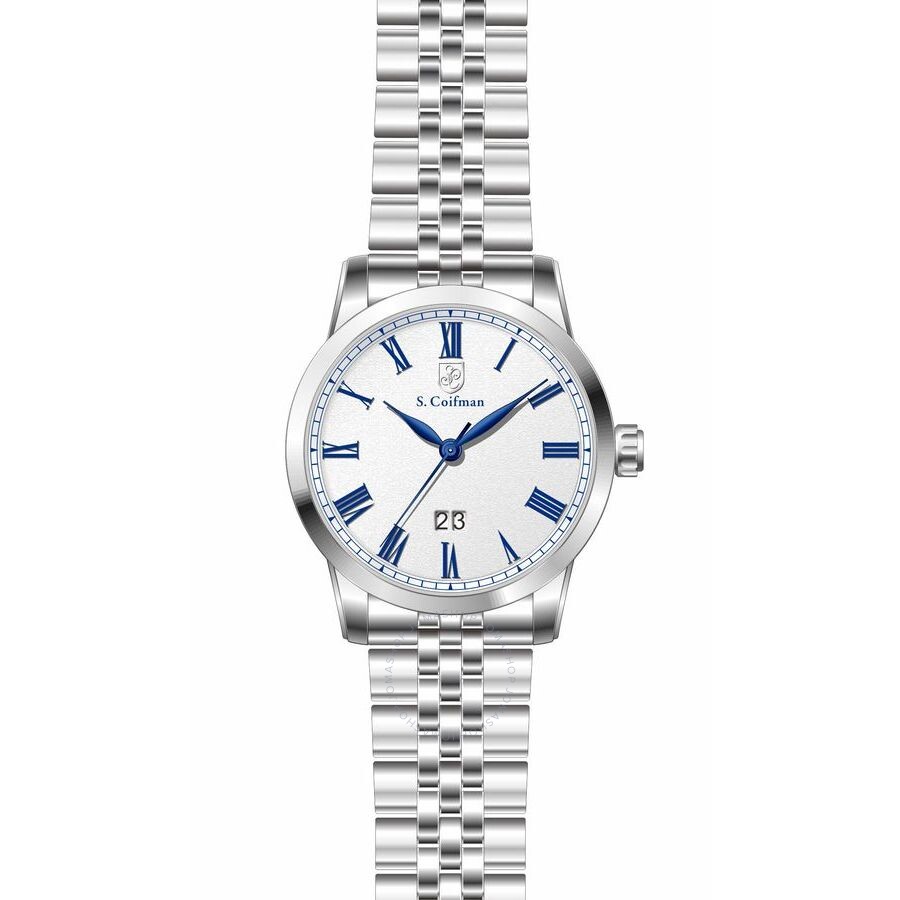 White Dial Stainless Steel Men's Watch