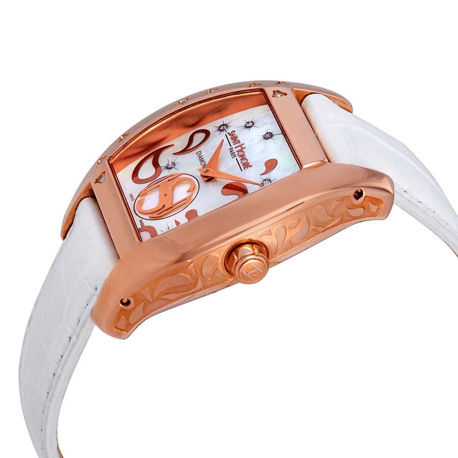 Saint Honore Monceau Diamond White Mother of Pearl Dial Ladies Watch