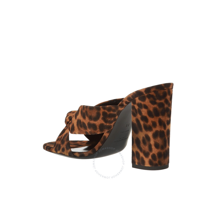 leopard print mules heels