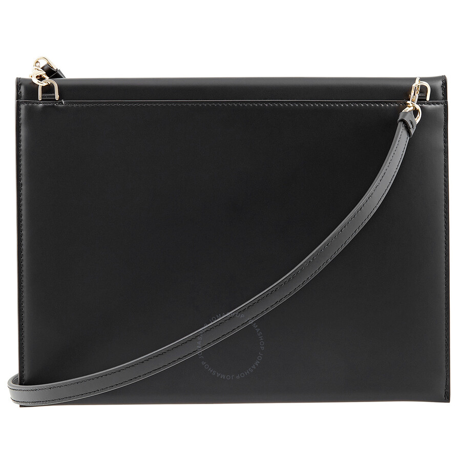 Ferragamo Salvatore Ferragamo Black Leather Boxyz Envelope Minibag
