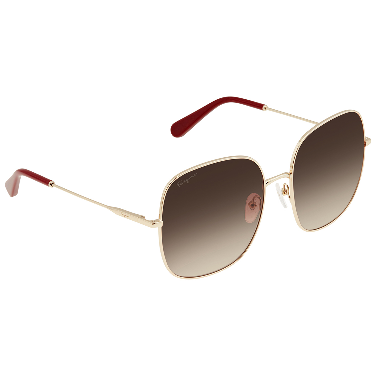 Ferragamo Square Brow Line Sunglasses SF307S 414 Navy/Havana 53mm