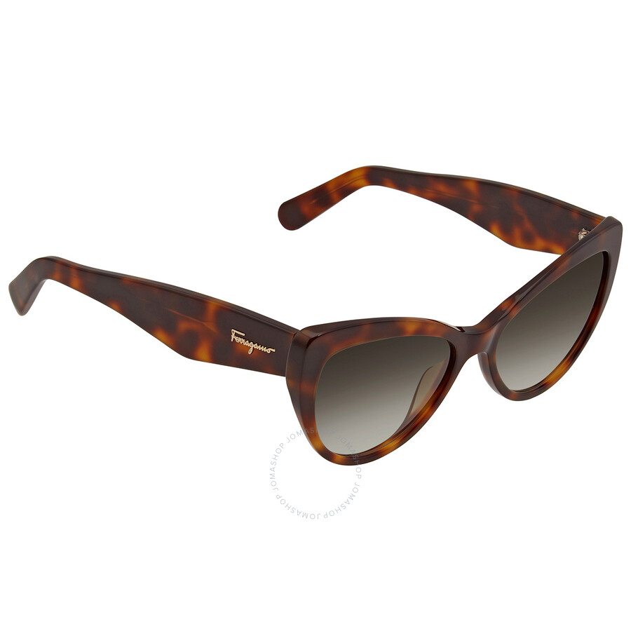 Salvatore Ferragamo Green Gradient Cat Eye Ladies Sunglasses SF930S 238