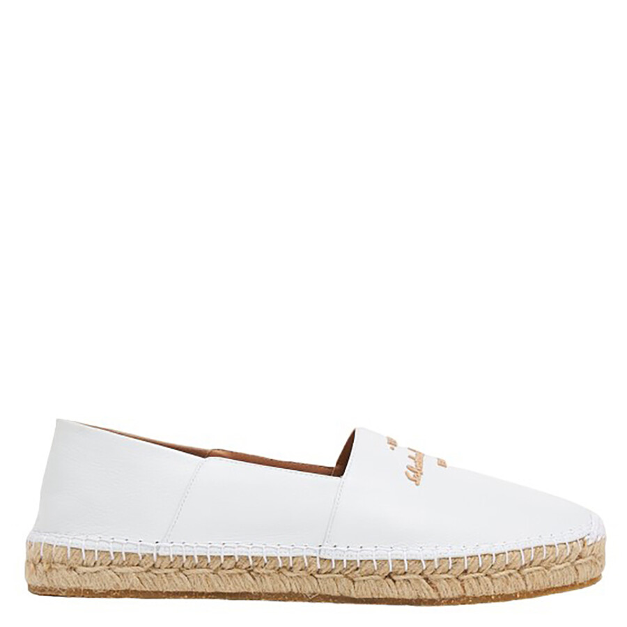 Ferragamo Salvatore Ferragamo Ladies White Susana Logo Espadrilles Size 5.5 01E523 758335