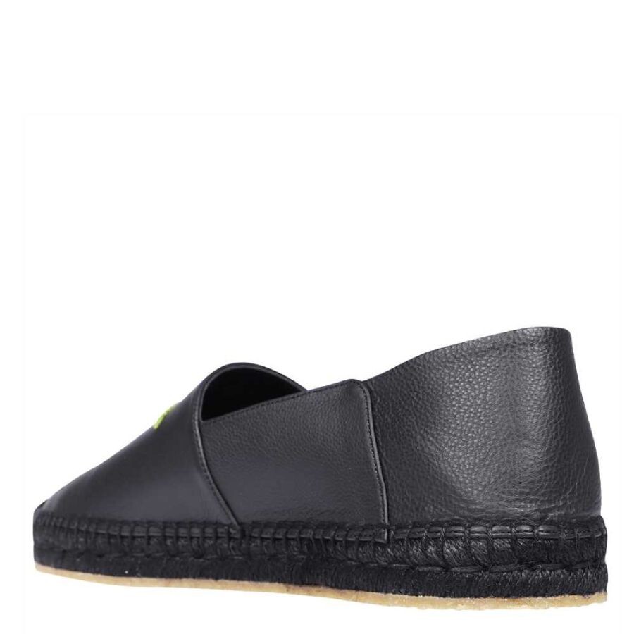 Ferragamo Salvatore Ferragamo Men s Black Calf Leather Logo Espadrilles Size 7 021213 759641