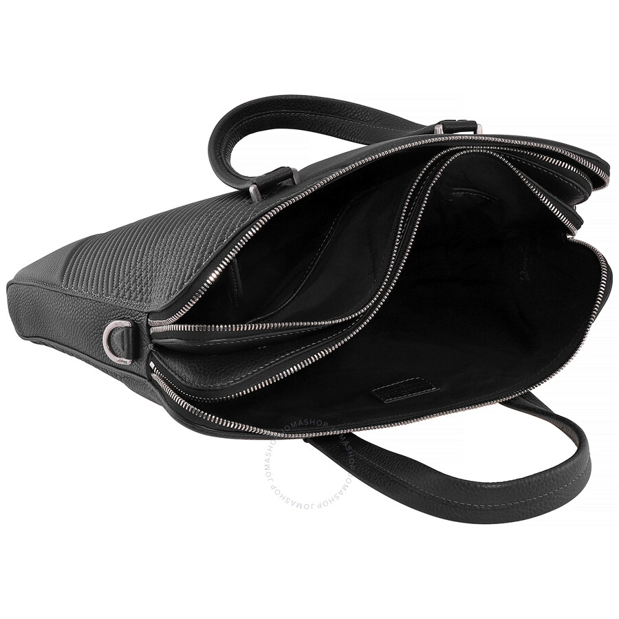 Ferragamo Salvatore Ferragamo Men's Black Firenze Leather Briefcase