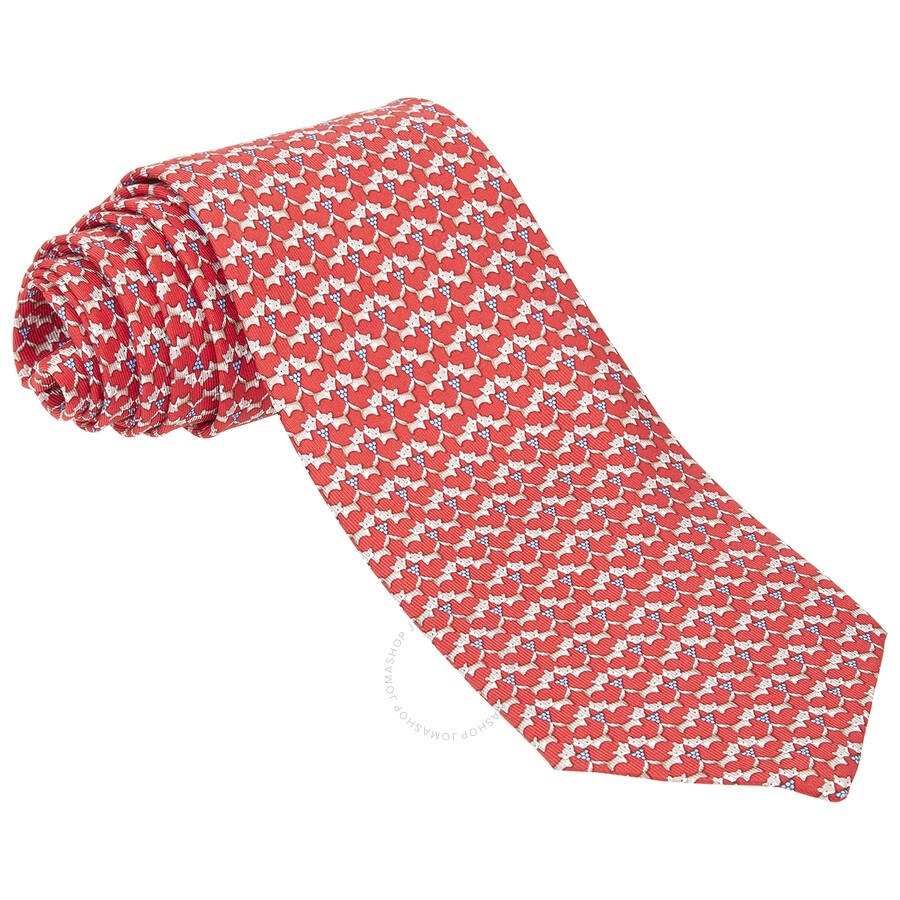 red ferragamo tie