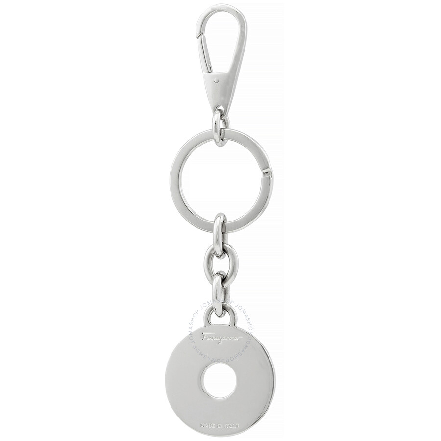 Ferragamo Salvatore Ferragamo Pavi Gancini Key Ring Silver/Blue 615984