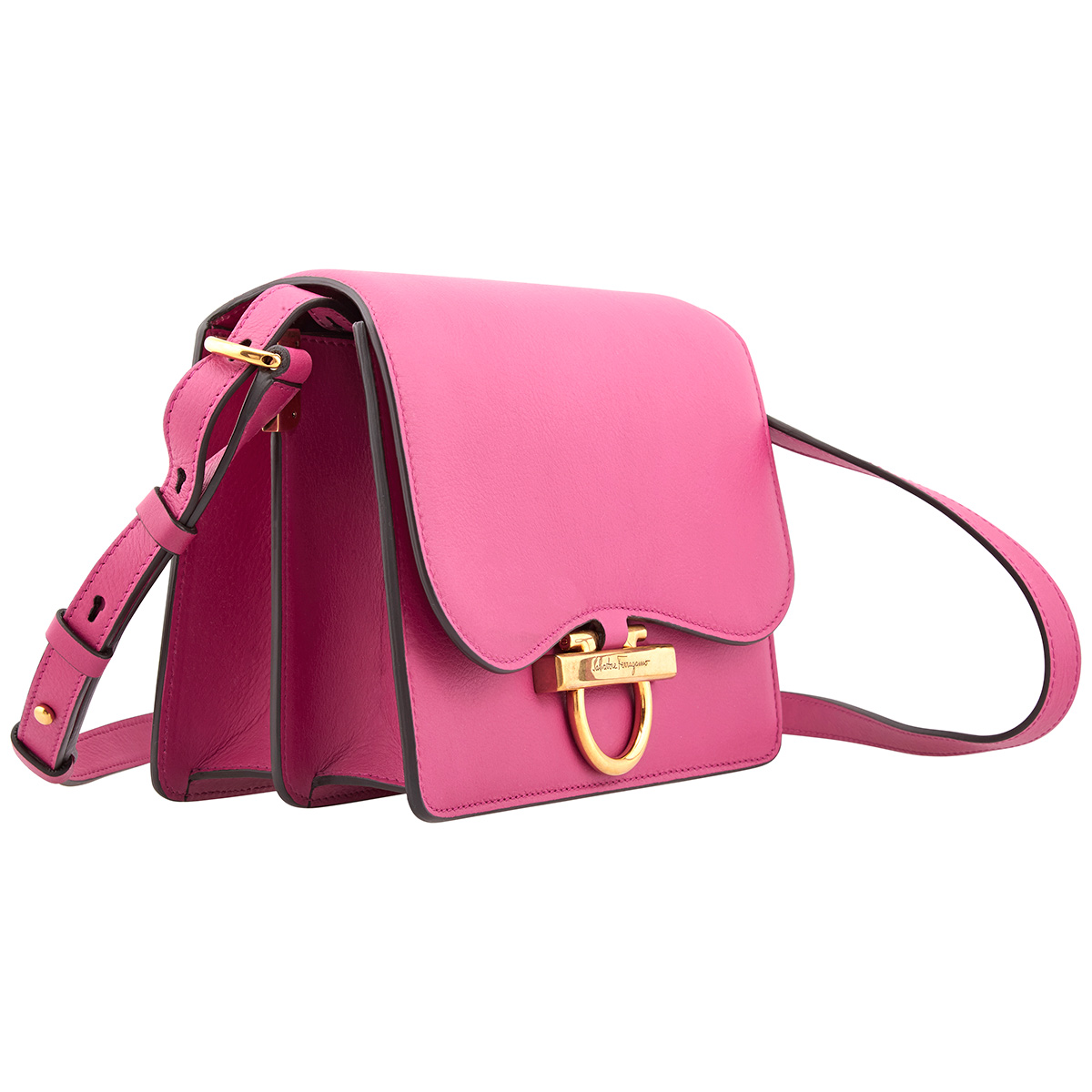 Ferragamo Salvatore Ferragamo Pink Joanne Leather Shoulder Bag 21H321 718475 8057453165253