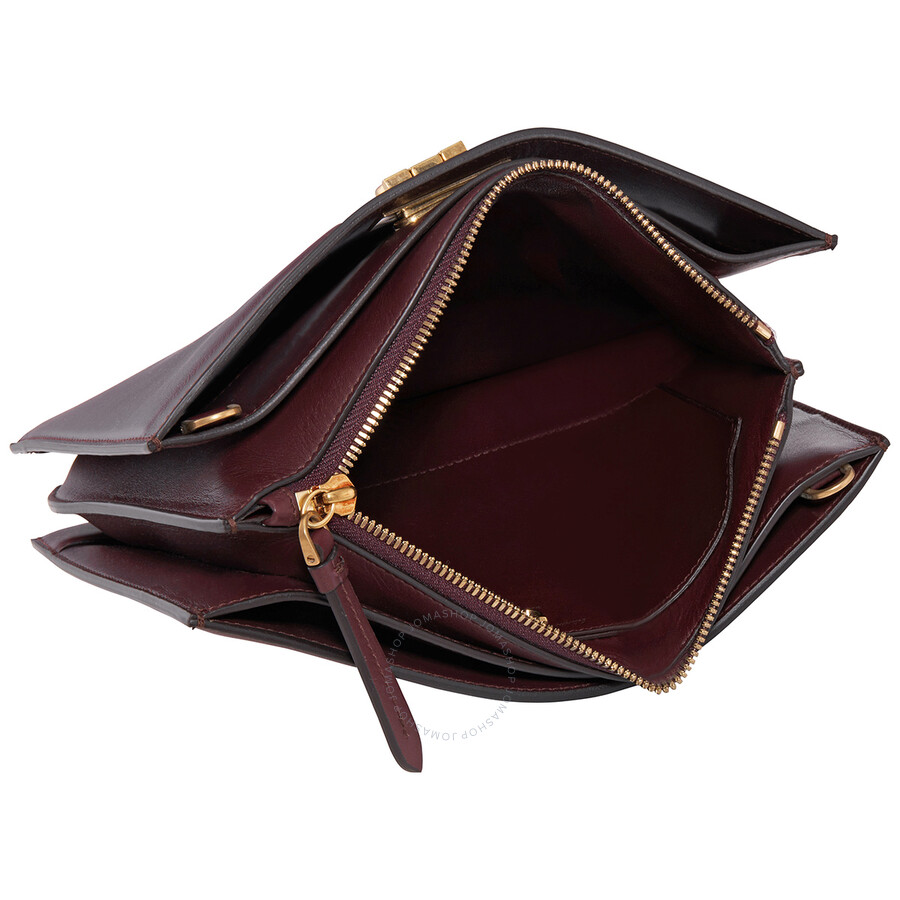 Ferragamo Salvatore Ferragamo Purple Ladies Trifolio Leather Shoulder