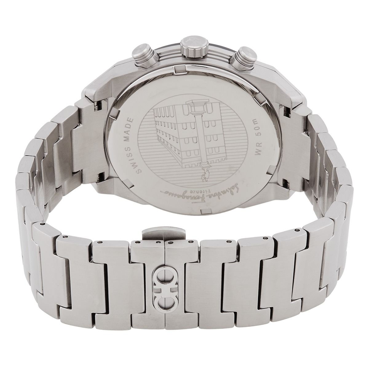 Salvatore Ferragamo Sapphire Blue Dial Silver Steel Strap Watch for Men - SFHP006-20