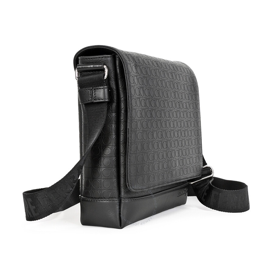Ferragamo Salvatore Ferragamo Small Men's Messenger Bag Deep Black 24