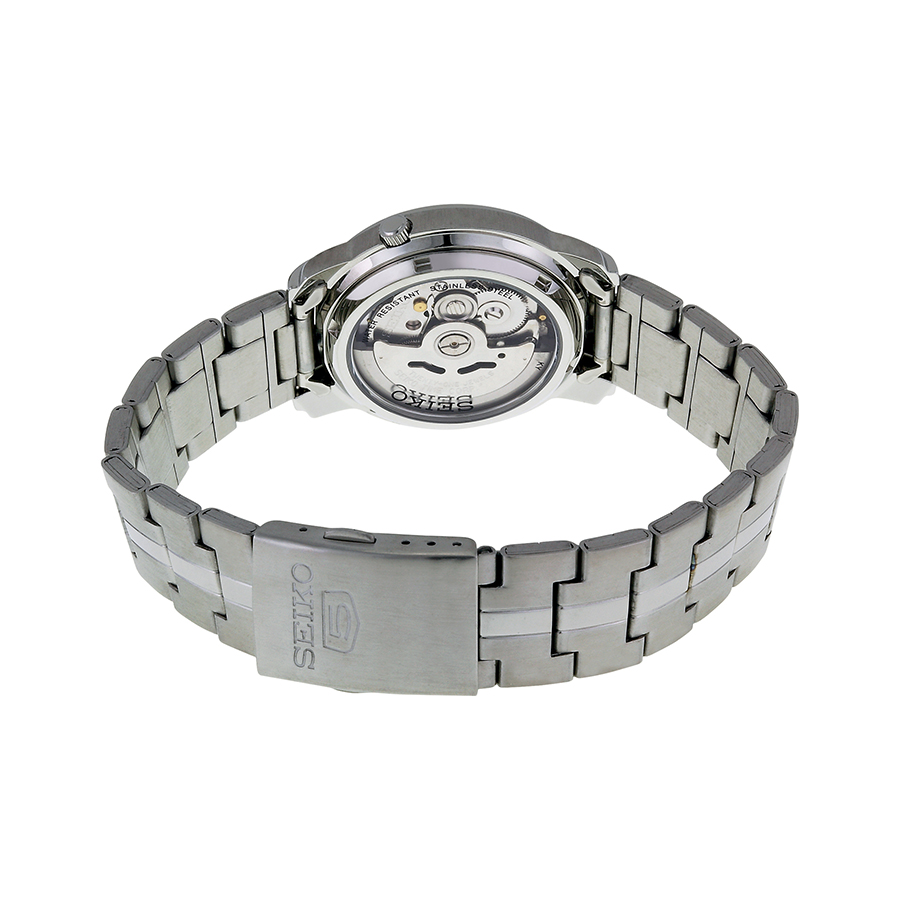 Seiko 5 Automatic Black Dial Stainless Steel Men's Watch SNKK81 SNKK81  4954628131980 - Seiko, Stainless Steel - Jomashop