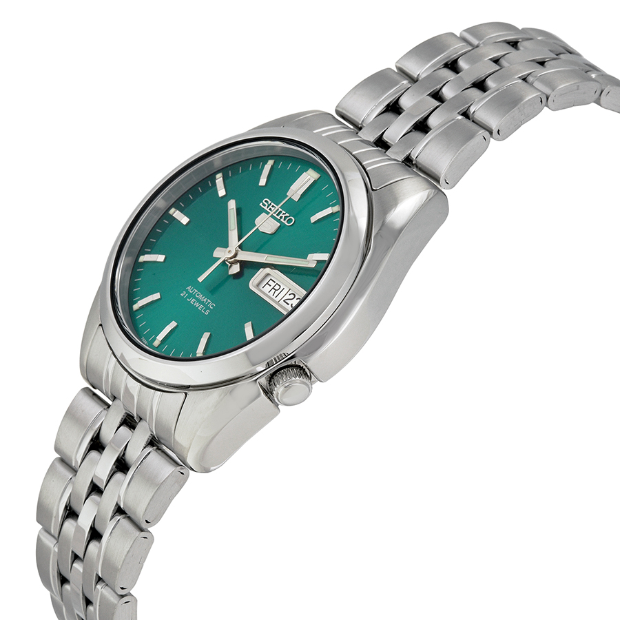 Seiko 5 Automatic Green Dial Stainless Steel Men's Watch SNK543K SNK543K  765573663761 - Seiko, Stainless Steel - Jomashop