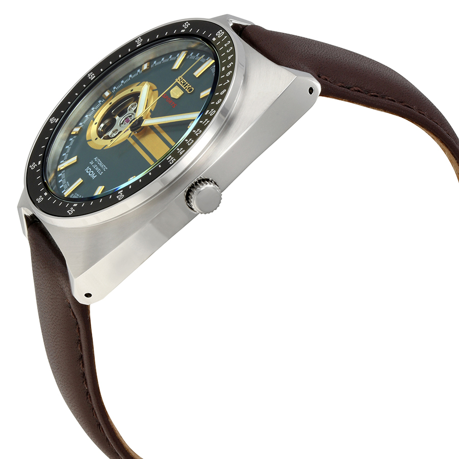 Seiko Automatic Green Dial Brown Leather Men's Watch SSA333 SSA333  4954628210654 - Seiko, Stainless Steel - Jomashop