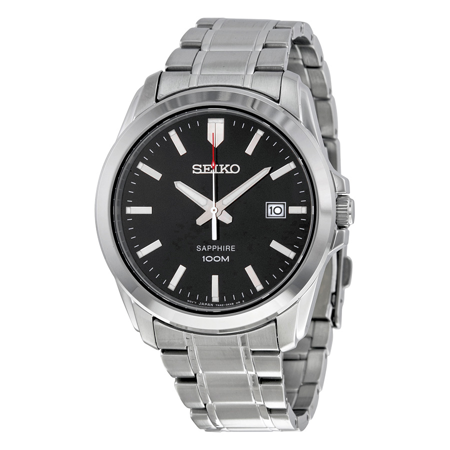 Seiko Black Dial Stainless Steel Men's Watch SGEH49 SGEH49 8431242879338 -  Seiko, Stainless Steel - Jomashop
