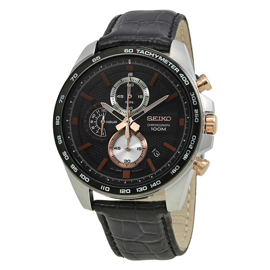 Seiko Chronograph Black Dial Men's Watch SSB265 4954628216120 - Watches,  Stainless Steel - Jomashop