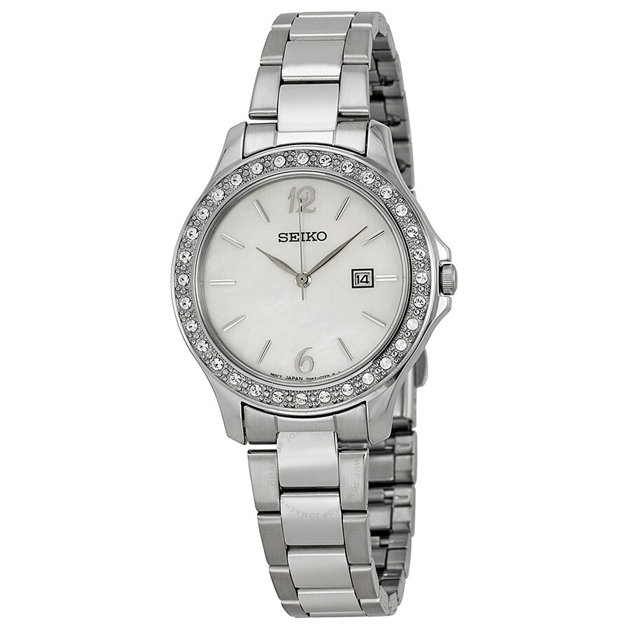 Mother of Pearl Dial Stainless Steel Ladies Watch