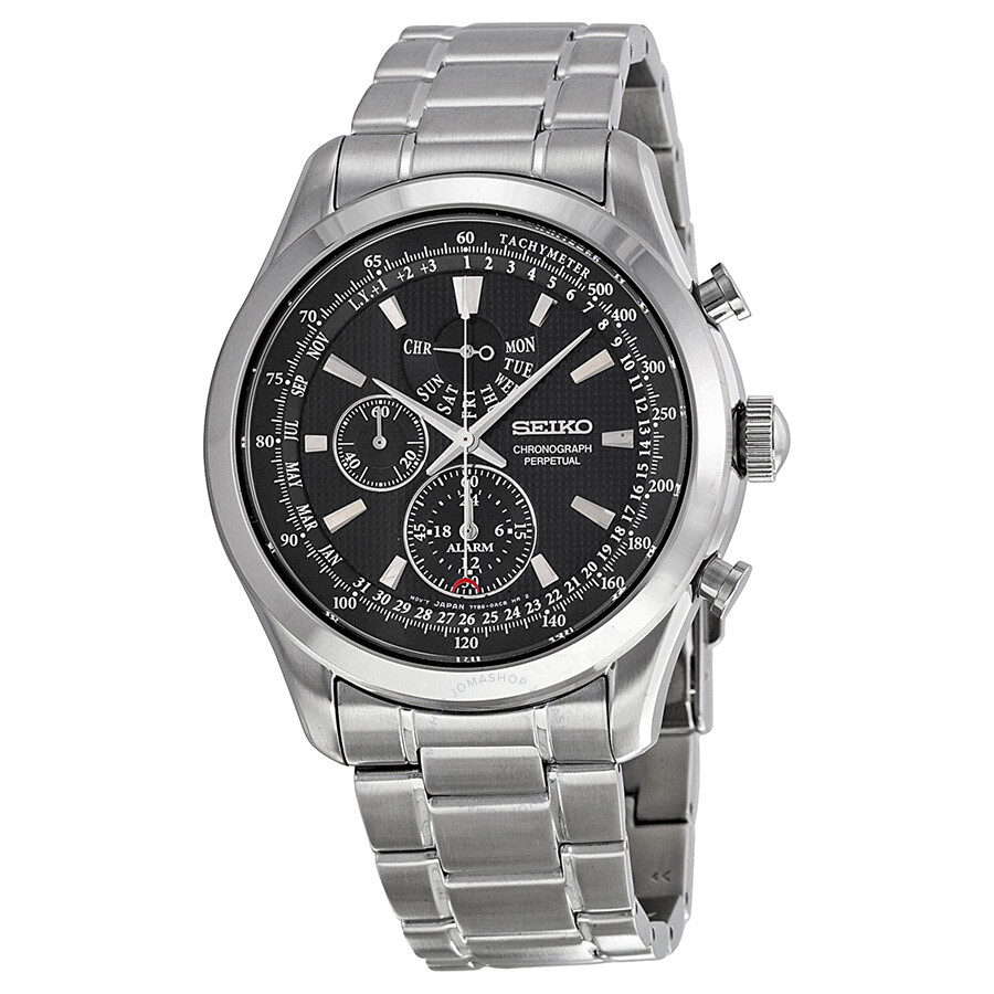 Neo Classic Alarm Perpetual Black Dial Men's Watch