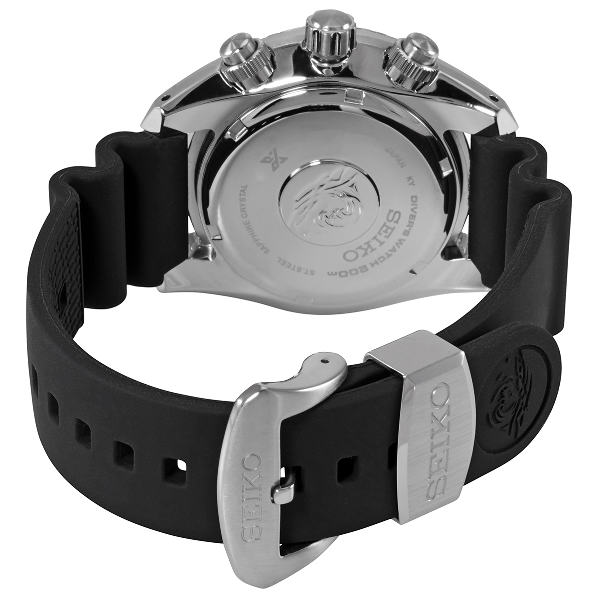 Seiko Prospex Chronograph Quartz Blue Dial Black Silicone Men's Watch  SSC759J1 4954628233714 - Watches, Chronograph - Jomashop
