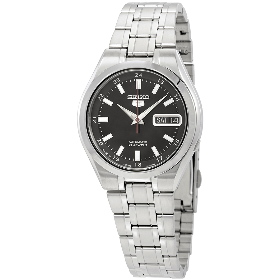Seiko Series 5 Automatic Date-Day Black Dial Men's Watch SNKG23J1 SNKG23J1  4954628088765 - Seiko, Stainless Steel - Jomashop