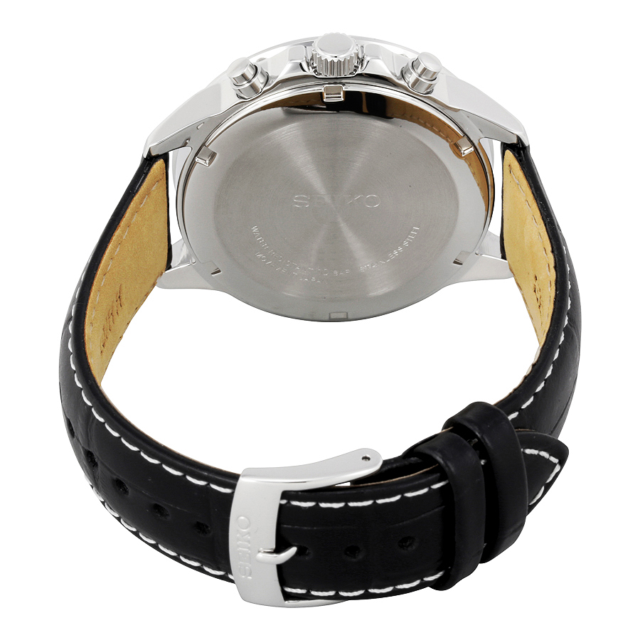 Seiko Solar Chronograph Brown Dial Black Leather Men's Watch SSC503  4954628205520 - Watches, Solar - Jomashop