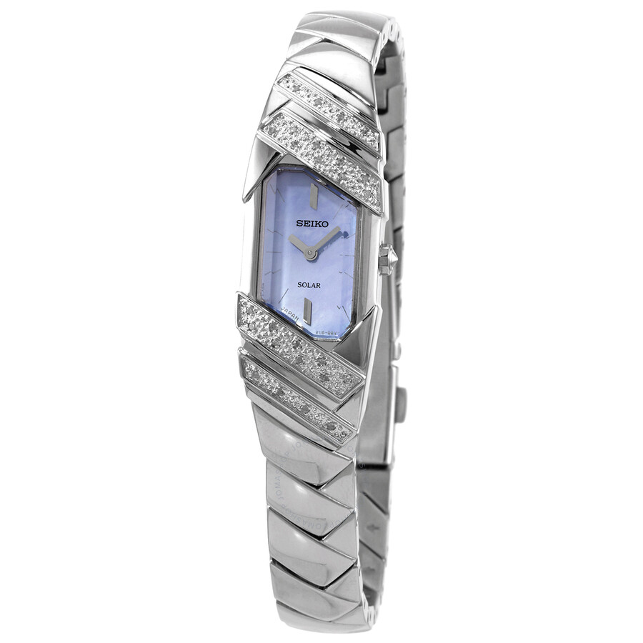 Tressia Solar Blue Mother of Pearl Dial Ladies Watch