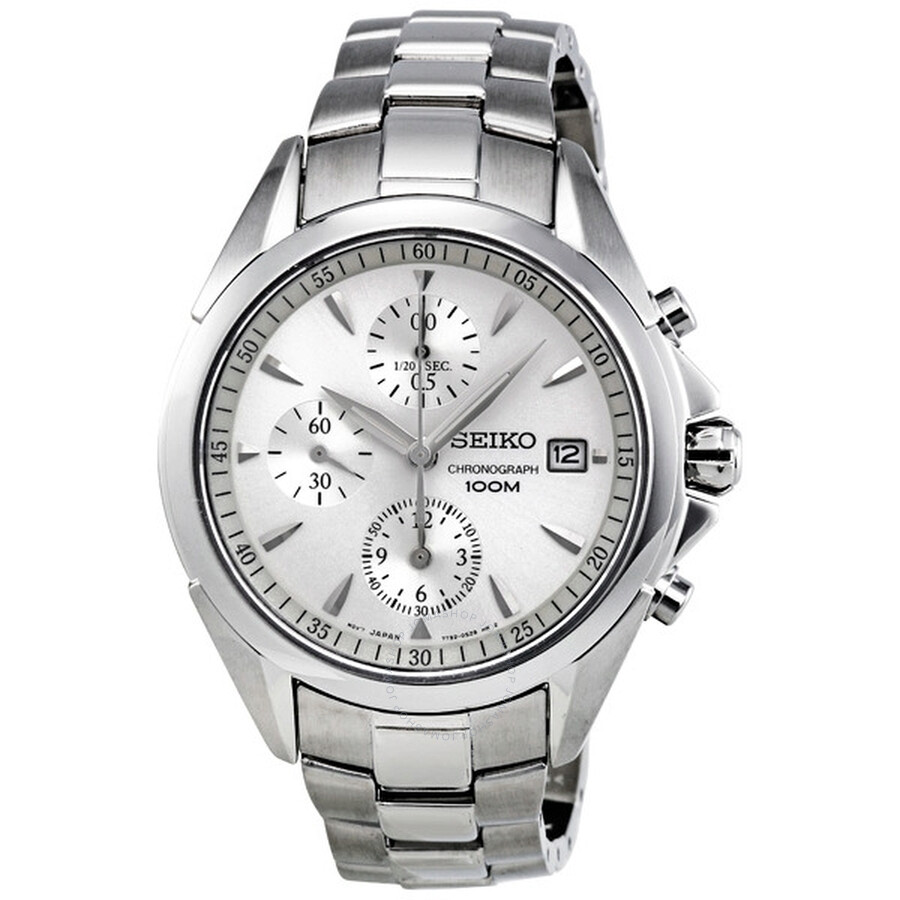White Dial Chronograph Stainless Steel Ladies Watch