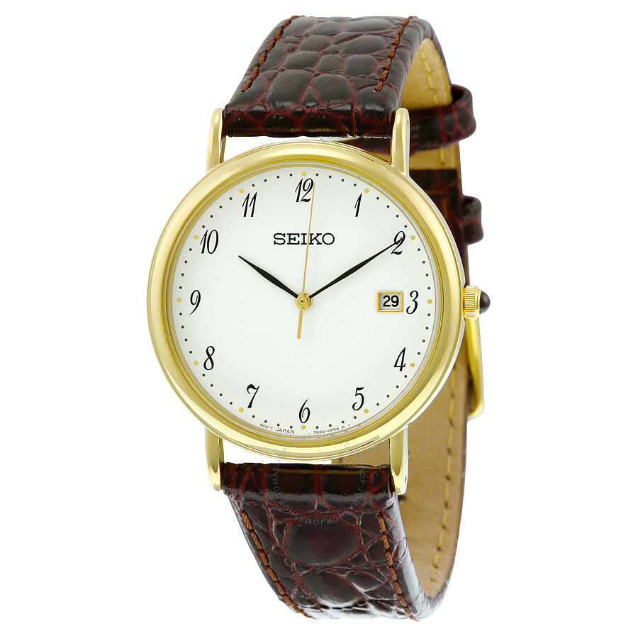 White Dial Gold-tone Men's Watch
