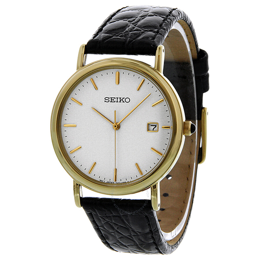 White Dial Gold Tone Stainless Steel Men's Watch