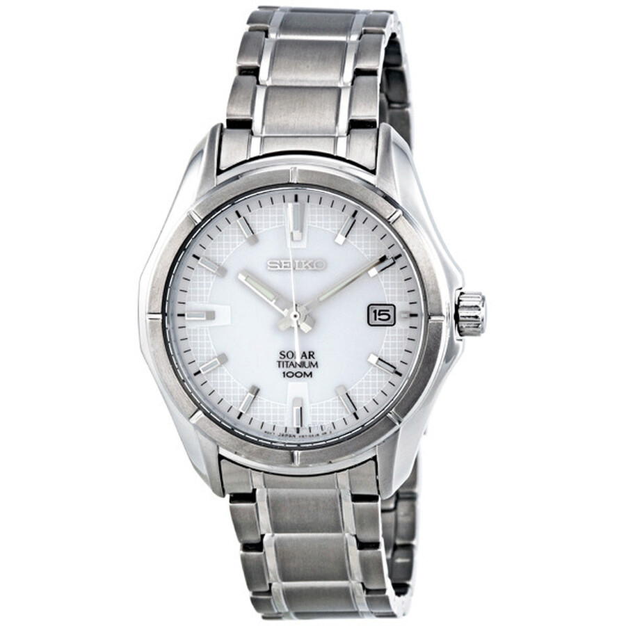 White Dial Grey Titanium Men's Watch