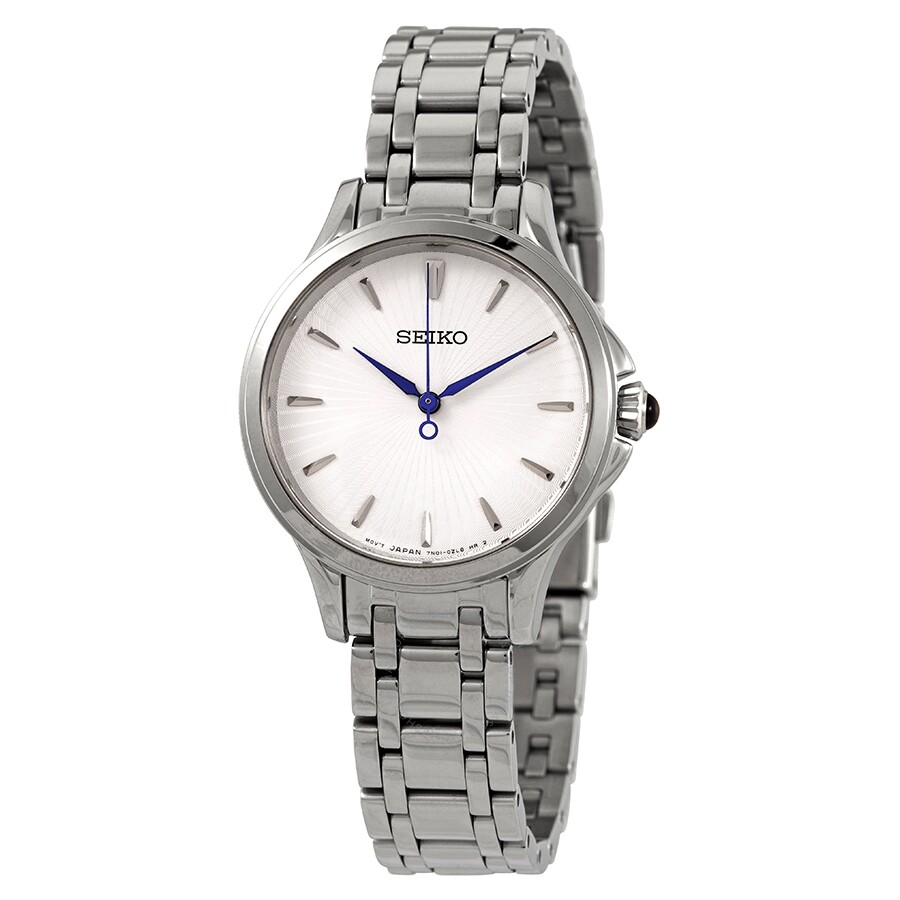 White Dial Ladies Stainless Steel Watch