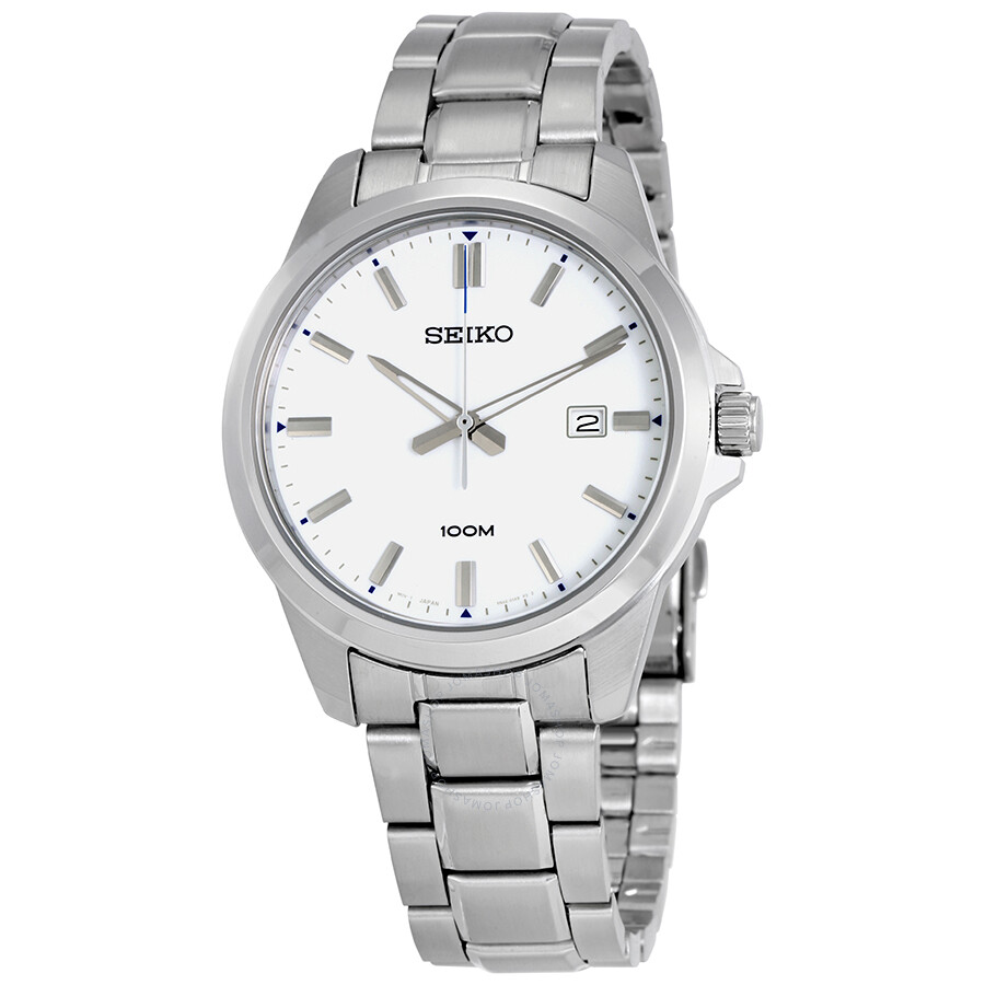 White Dial Men's Stainless Steel Watch