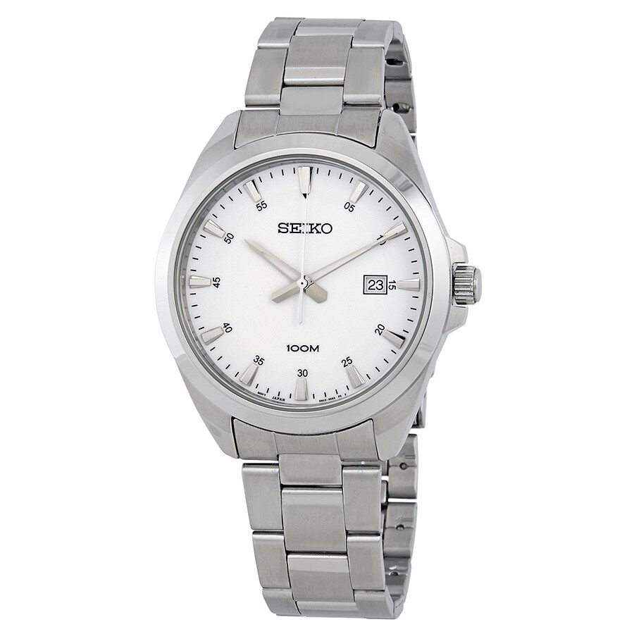 White Dial Stainless Steel Men's Watch