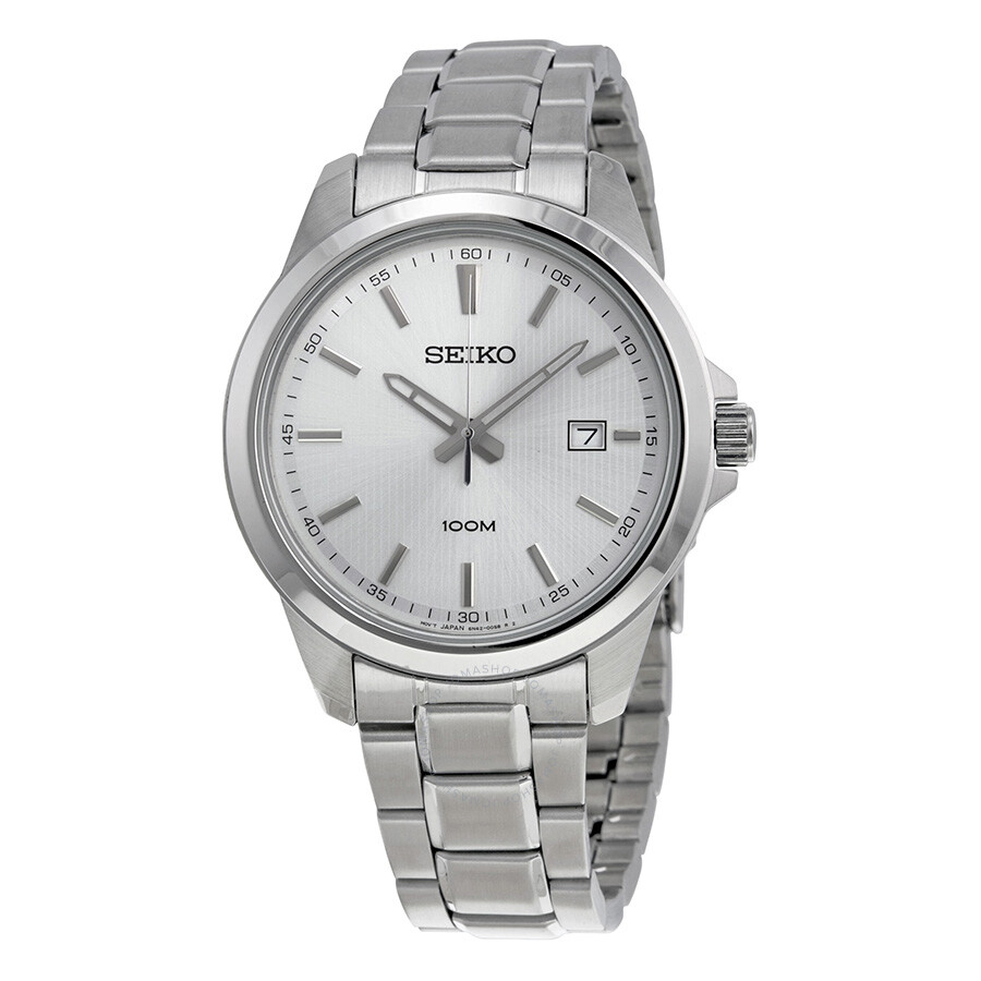 White Dial Stainless Steel Quartz Men's Watch
