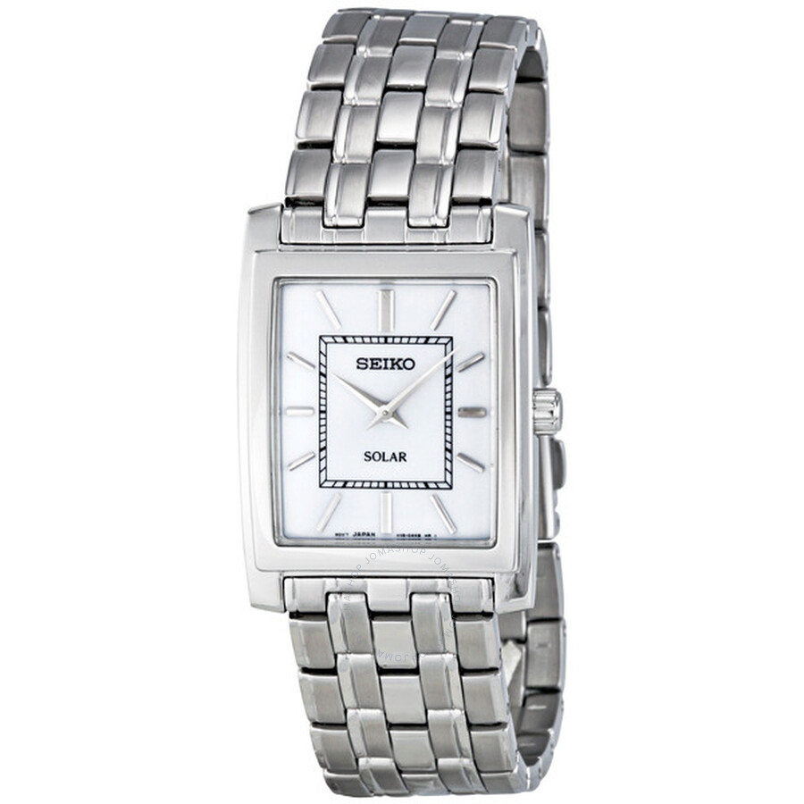 White Dial Stainless Steel Solar Men's Watch