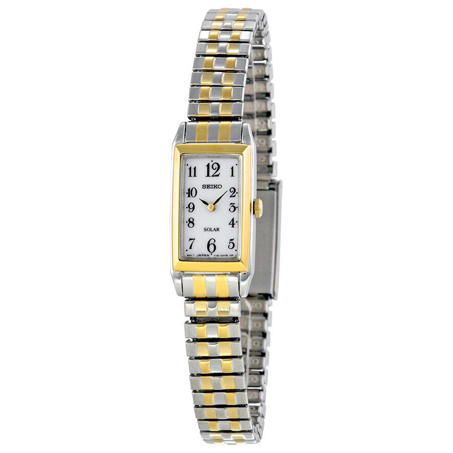 White Dial Two-tone Expansion Ladies Watch