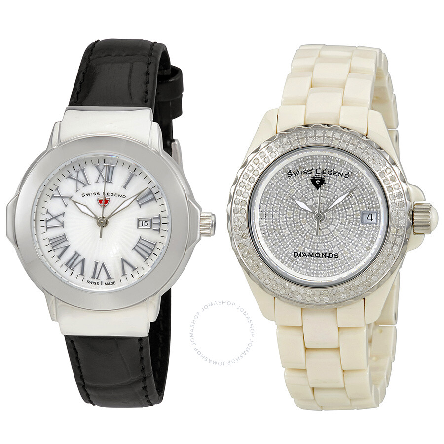 Set of Two South Beach / Karamica Diamonds Ladies Watches