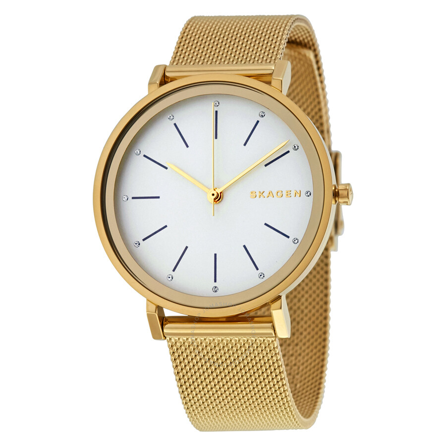 Hald Silver Dial Yellow Gold PVD Steel Ladies Watch