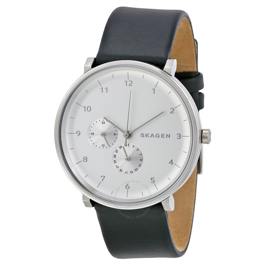 Hald White Dial Blue Leather Men's Watch