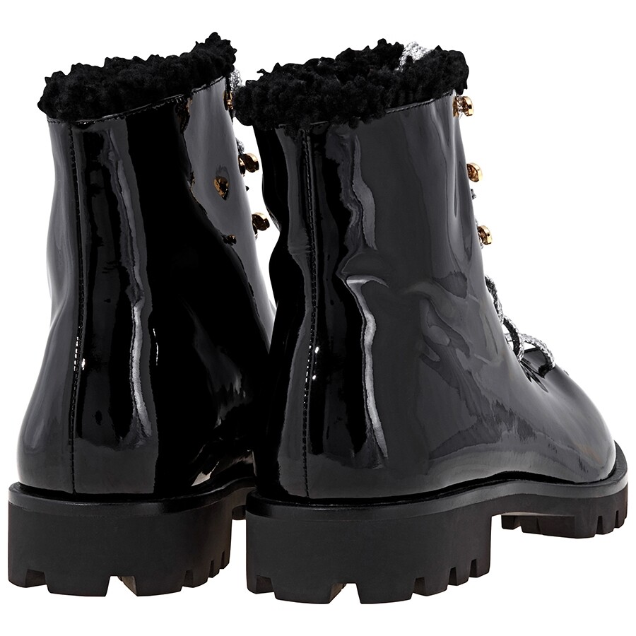 Black painted ankle boots clearance