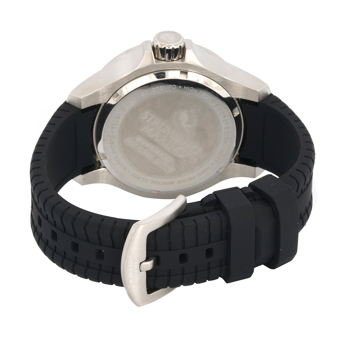 Strumento Marino Hurricane 3 Hands Silicon Quartz Black Dial Men's ...